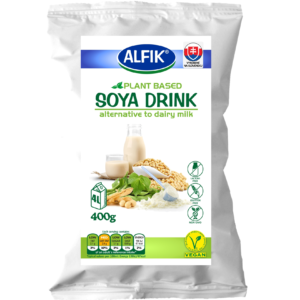 ALFIK Soya Drink – instantný sójový nápoj je vďaka svojmu zloženiu vhodný pre ľudí s bezgluténovou diétou a pre ľudí s alergiou na laktózu.